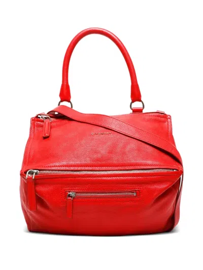 Pre-owned Givenchy 2000-2020s Pandora Leather Bag In Red