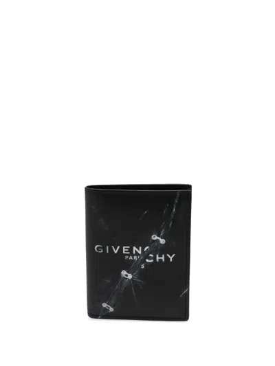 Pre-owned Givenchy 2000-2024 Leather Card Holder In Black
