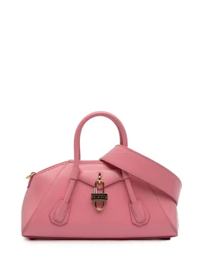 Pre-owned Givenchy 2000-2025 Mini Box Calfskin Antigona Stretch Top Handle Bag Satchel In Pink
