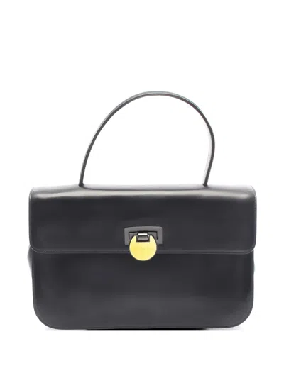 Pre-owned Givenchy 2000s Leather Tote Bag In Black
