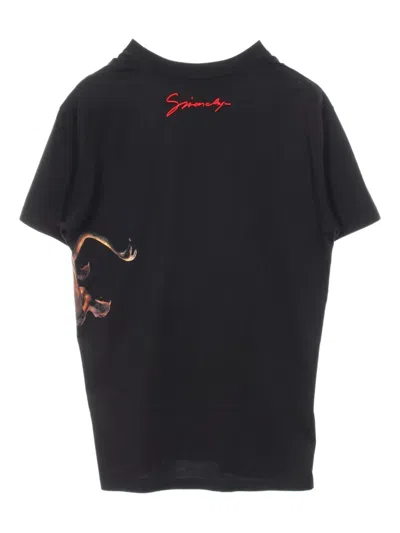 Pre-owned Givenchy 2000s Lion-print T-shirt In Black