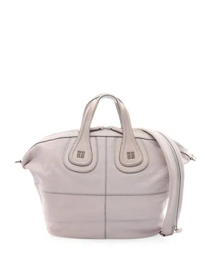 Pre-owned Givenchy 2000s Nightingale Leather Handbag In Grey