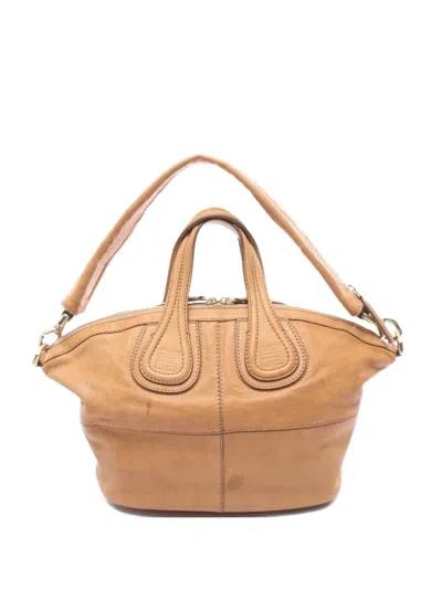 Pre-owned Givenchy 2000s Nightingale Leather Tote Bag In Neutral