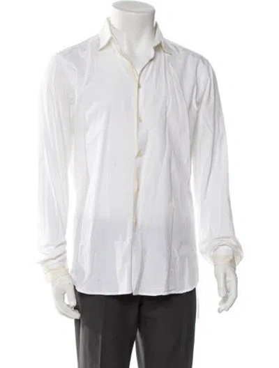 Pre-owned Givenchy 2010's Striped Dress Shirt In White