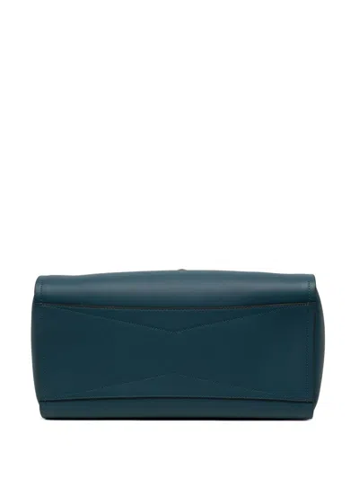 Pre-owned Givenchy 2010-2026 Medium Leather Mystic Satchel In Blue