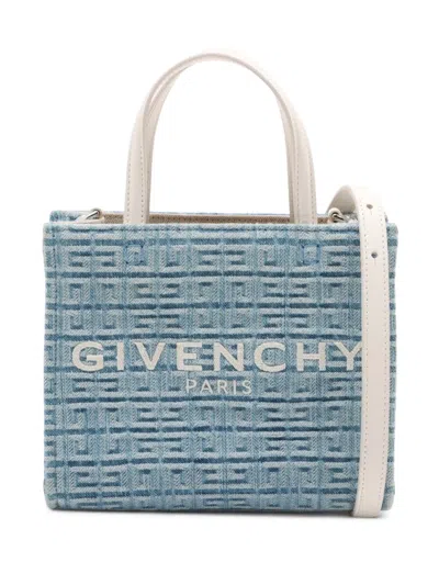 Pre-owned Givenchy 2010-2026 Mini Denim Bond Satchel In Blue