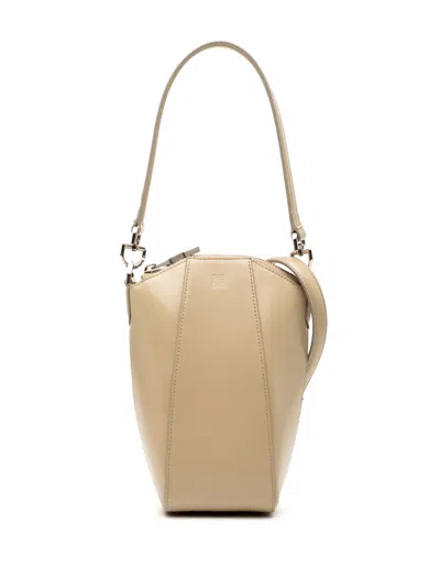 Pre-owned Givenchy 2010-2026 Mini Smooth Calfskin Vertical Antigona Satchel In Neutral