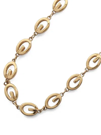 Pre-owned Givenchy 2010s G Logo Chain Necklace In Gold