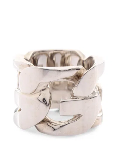 Pre-owned Givenchy 2010s Icon Ring In Silver