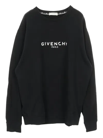 Pre-owned Givenchy 2010s Logo-print Crew-neck Sweatshirt In Black