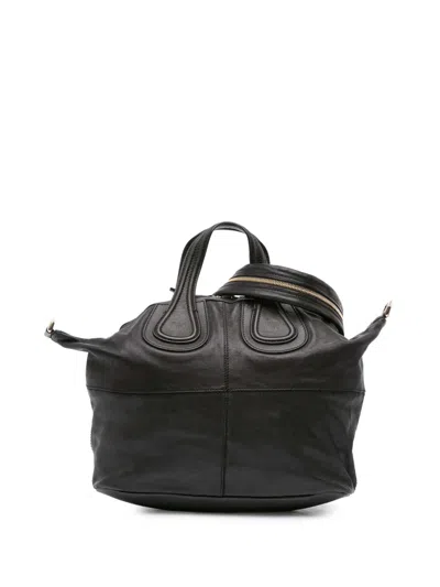 Pre-owned Givenchy 2012 Medium Lambskin Nightingale Satchel In Black