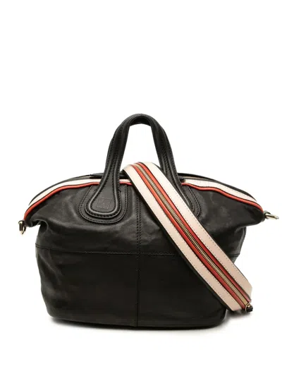 Pre-owned Givenchy 2012 Small Leather Nightingale Satchel In Black
