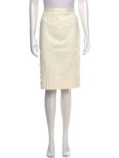 Pre-owned Givenchy 2014 Knee-length Skirt In White