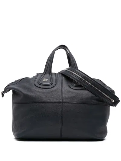 Pre-owned Givenchy 2014 Medium Sugar Goatskin Nightingale Satchel In Blue