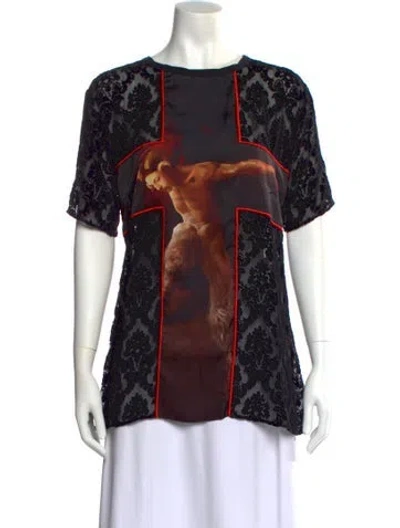 Pre-owned Givenchy 2015 Printed T-shirt In Black
