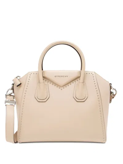 Pre-owned Givenchy 2015 Small Studded Satchel In Neutral