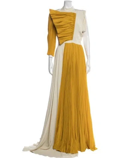 Pre-owned Givenchy 2019 Long Dress In Yellow