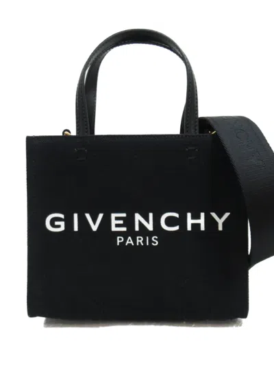 Pre-owned Givenchy 2020s Logo-print Tote Bag In Black