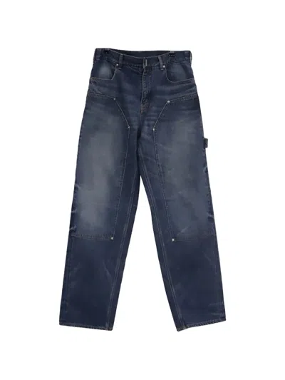 Pre-owned Givenchy 2020s Wide-leg Jeans In Blue