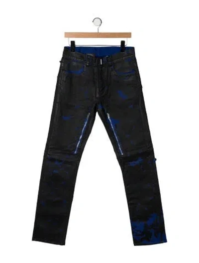 Pre-owned Givenchy 2022 Moto Jeans In Multi
