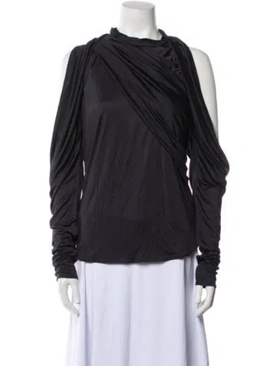 Pre-owned Givenchy 2023 Cowl Neck Blouse W/ Tags In Black