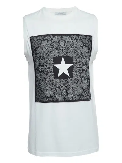 Pre-owned Givenchy 2024 Paisley Star Top In White