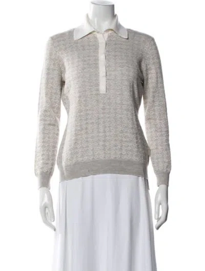 Pre-owned Givenchy 2025 Jacquard Sweater In Gray