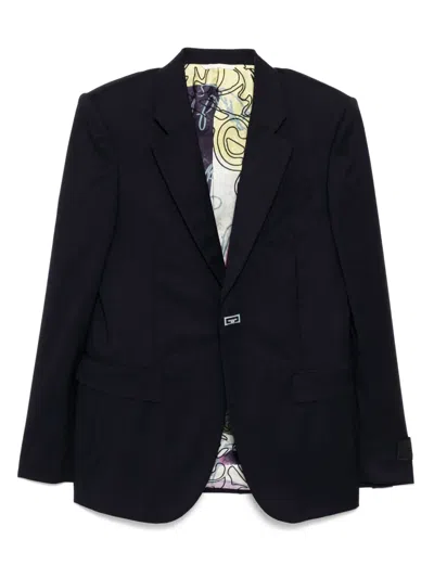 Givenchy Sakko Mit 2g-clip In Blue