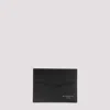 Givenchy Black Card Holder With V Detail And Logo Lettering On The Front In Leather Man In Black