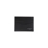 Givenchy Black Card Holder With V Detail And Logo Lettering On The Front In Leather Man In Black