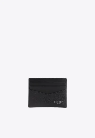 Givenchy 2x3 Leather Cardholder In Black