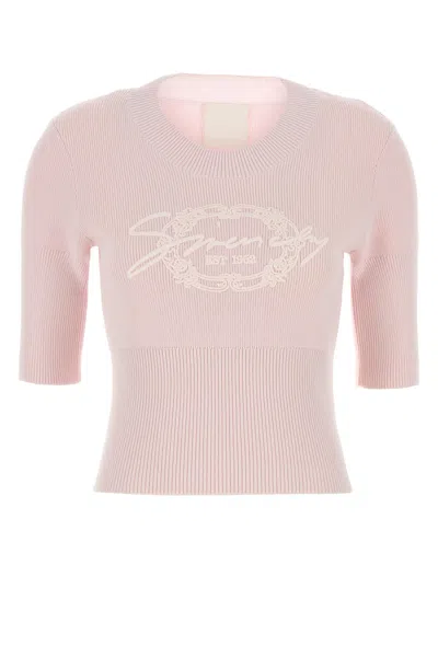GIVENCHY GIVENCHY PASTEL PINK COTTON BLEND SWEATER