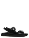 Givenchy Women Leather Sandals With 4g Metal Details In Black
