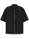Givenchy Chemise Zippée À Détail 4g In Black