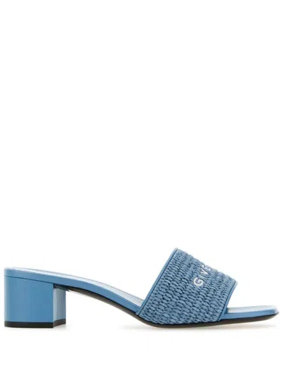 Givenchy Denim Blue Raffia 4g Heels