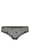 Givenchy 4d Logo Motif Velvet Briefs In Black