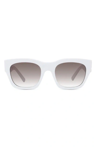 Givenchy 4g 54mm Gradient Square Sunglasses In White / Gradient Brown