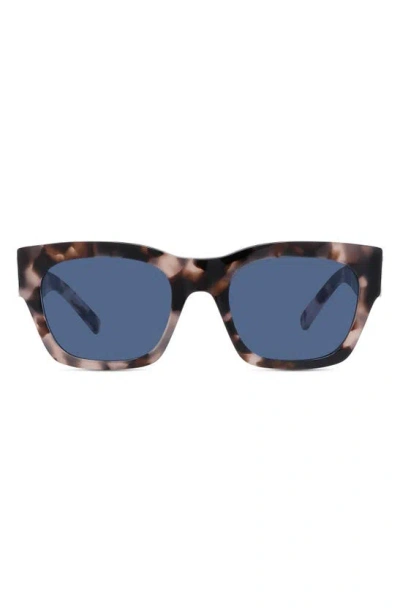 Givenchy 4g Square Sunglasses, 55mm In Havana/blue Solid