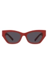 Givenchy 4g 55mm Cat Eye Sunglasses In Red