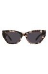 Givenchy 4g 55mm Cat Eye Sunglasses In Coloured Havana