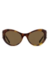 Givenchy 4g 63mm Oversize Cat Eye Sunglasses In Blonde Havana / Brown