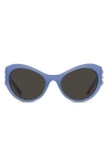 Givenchy 4g 63mm Oversize Cat Eye Sunglasses In Blue
