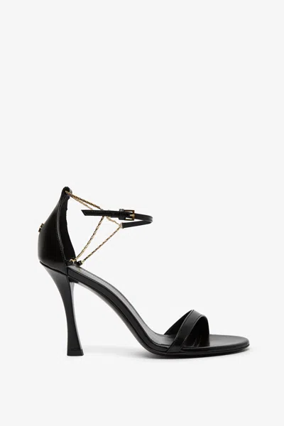 Givenchy 4g Liquid 95 Sandals In Black Leather Women