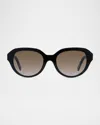 Givenchy 4g Acetate Round Sunglasses In Black