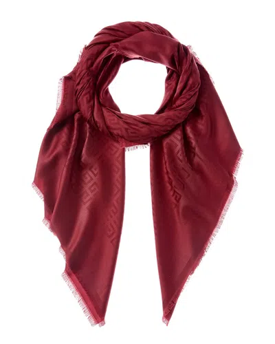Givenchy 4g All Over Blended Silk & Wool Scarf In Brown