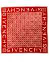 Givenchy 4g-monogram Silk Scarf In Red