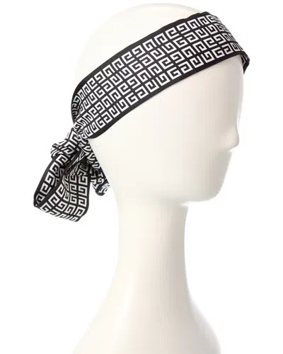 Givenchy 4g All Over Silk Headband In Black