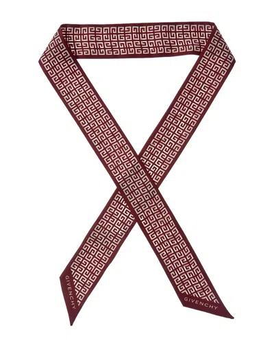 Givenchy 4g All Over Silk Scarf In Brown