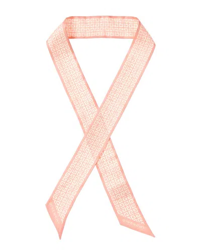 Givenchy 4g All Over Silk Scarf In Pink
