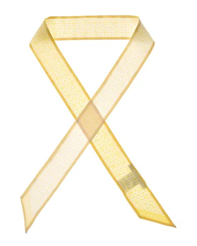 Givenchy 4g All Over Silk Scarf In Yellow